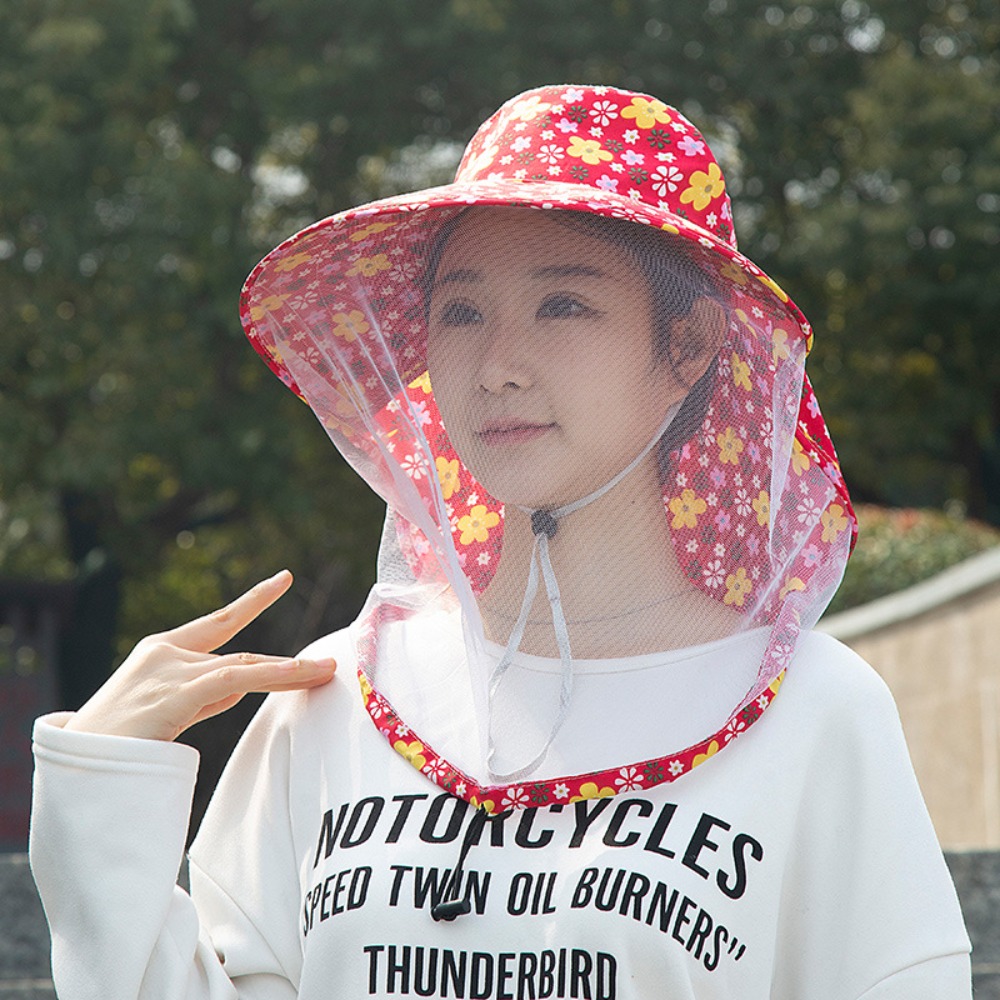 Agriculture Farming Hats - Chapeau anti-moustiques imprimé, protection solaire, masque