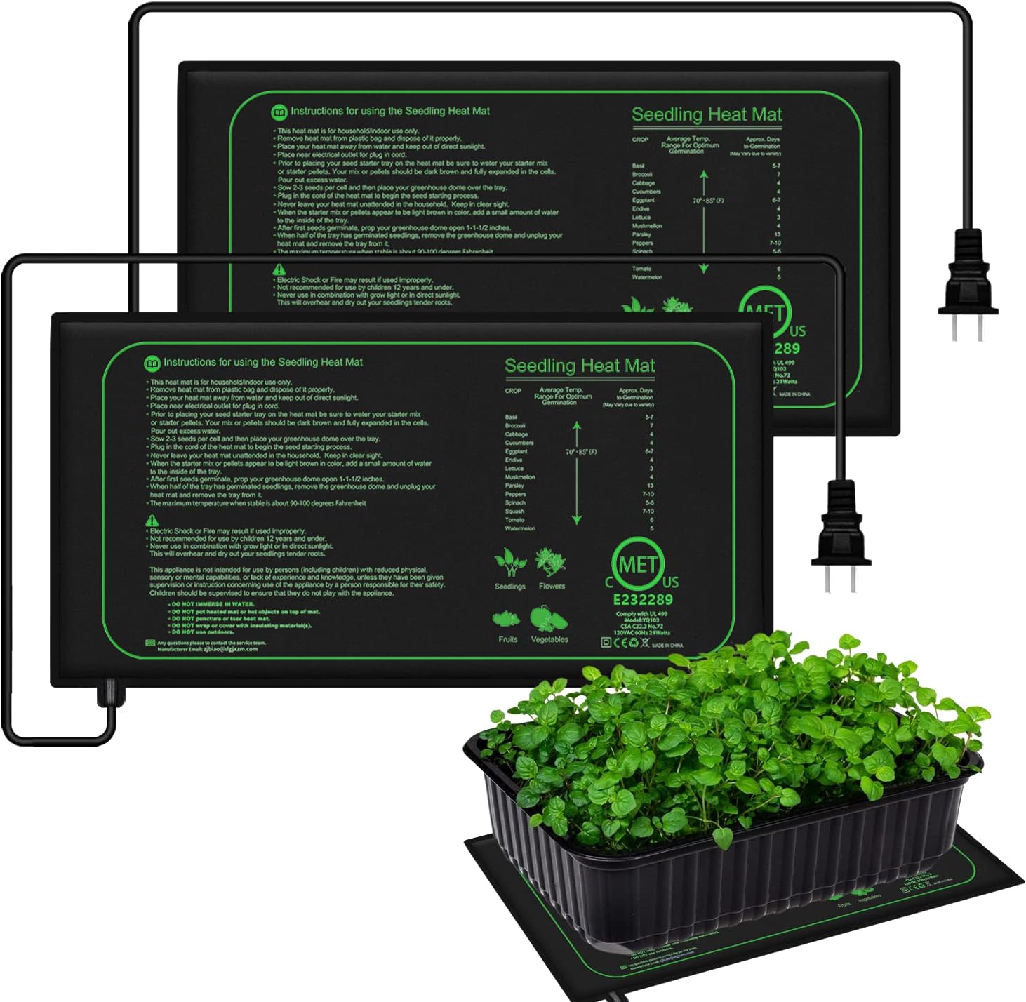 Seedling Heat Mat - Tapis chauffant pour semis, 10/25/50CM, pour